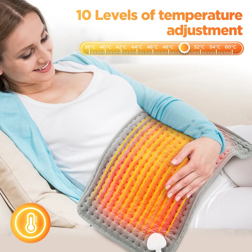 Tappetino riscaldante elettrico Tappetino riscaldante per fisioterapia multifunzionale Coperta calda per sollievo dal dolore alla schiena, delle gambe, delle spalle, del collo e della colonna vertebrale
