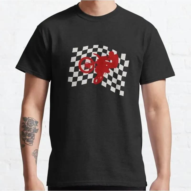 Maglietta classica della follia di motocross