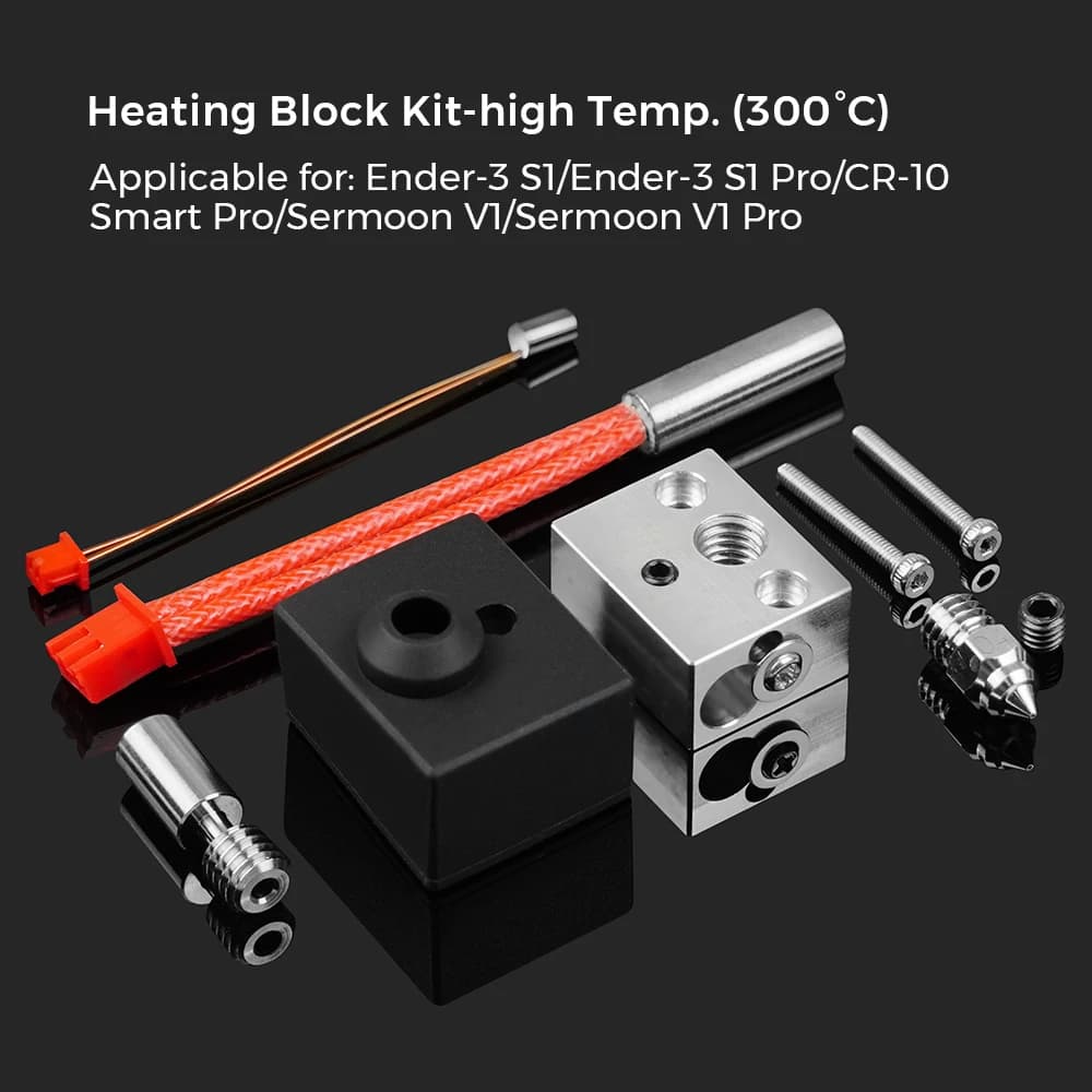 300℃ Bimetal Heat Break Throat Hotend Kit 24V 40W Extruder Kit 1.75mm Stainless Steel for Ender 3 S1 S1 Pro Hotend 3D Printer 3D