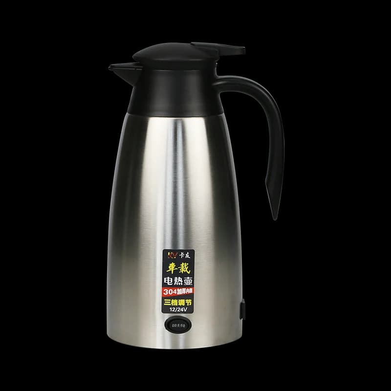 Car Kettle Outdoor Hot Water Porridge Travel Eggs Sode Universal Water Kettle 12V24V Stainless Steel Electric Kettle