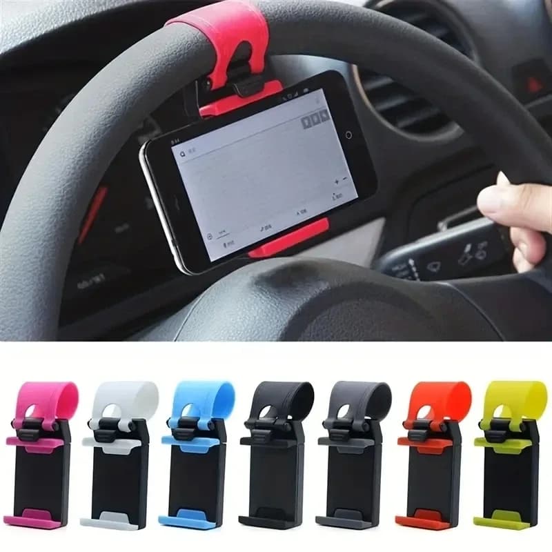 New Universal Car Phone Bracket Car Steering Wheel Car Navigation Rack Telescopic Clip Mobile Phones Car Phone Holder
