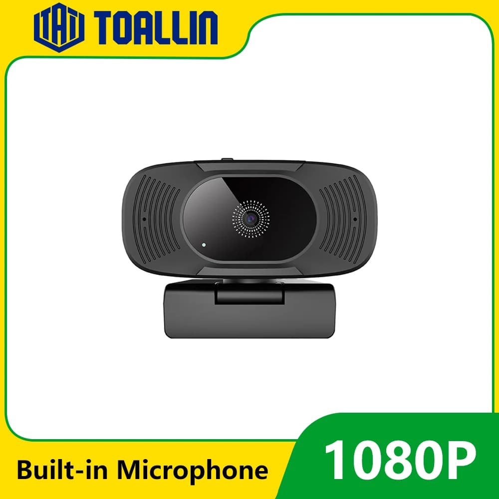TOALLIN 1080P HD Webcam PC Camera mini, con microfono con riduzione del rumore Videocamera Web per computer per streaming di videoconferenze