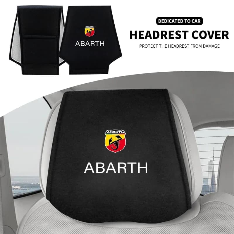Car seat Backrest Head Cover Cover for Fiat ABARTH 124 125 130 131 500 595 Esseesse 695 Point Scorpion Accessories
