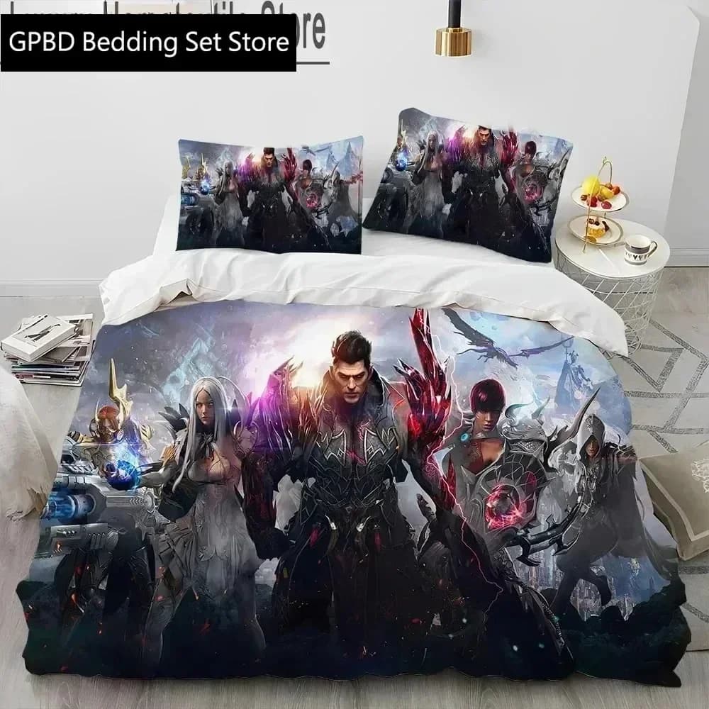 2025 Lusso Nuovo 3D Stampa Lost ARK Gioco Gamer Cartoon Set di biancheria da letto, Copripiumino Set copripiumino King Queen Set di biancheria da letto regalo