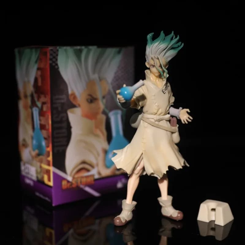 20cm Dr.STONE Senku Ishigami Anime Peripheral Action Figure Model Desktop Ornament Collect Birthday Gifts