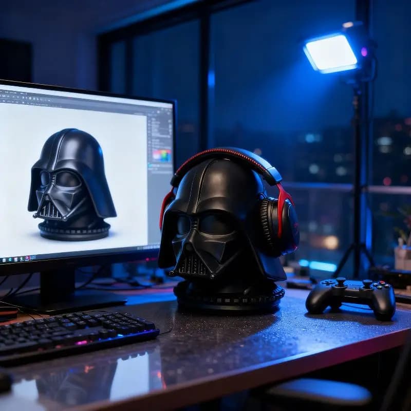 Star Wars Darth Vader Headphone Stand Gaming Headset Holder Desk Organizer Gamer Room Decor Gift