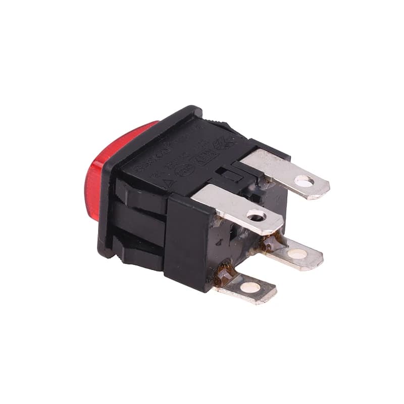 4Pins 16A Self-Lock Switch Button Rocker PS21-16 With Light Heater Electrical Touch Switch For Vacuum Cleaner Garment Steamer