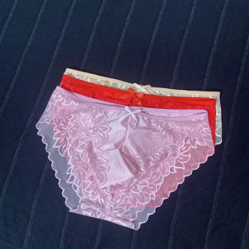 Slip in pizzo da uomo Intimo ultrasottile Vita bassa U Custodia convessa Lingerie Mutande Mutandine Sissy Vedi attraverso slip traspiranti