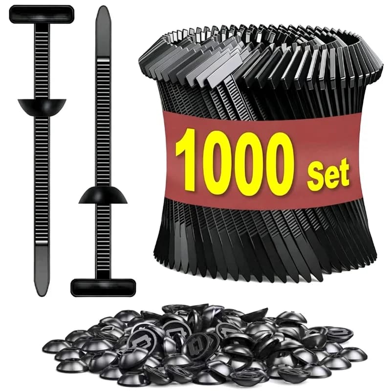 1000-1set Zip Ties Cable Tie Nylon Universal Self-locking Heavy Duty Buckle Fastening Strap Car Repair with Pin & Button 2026