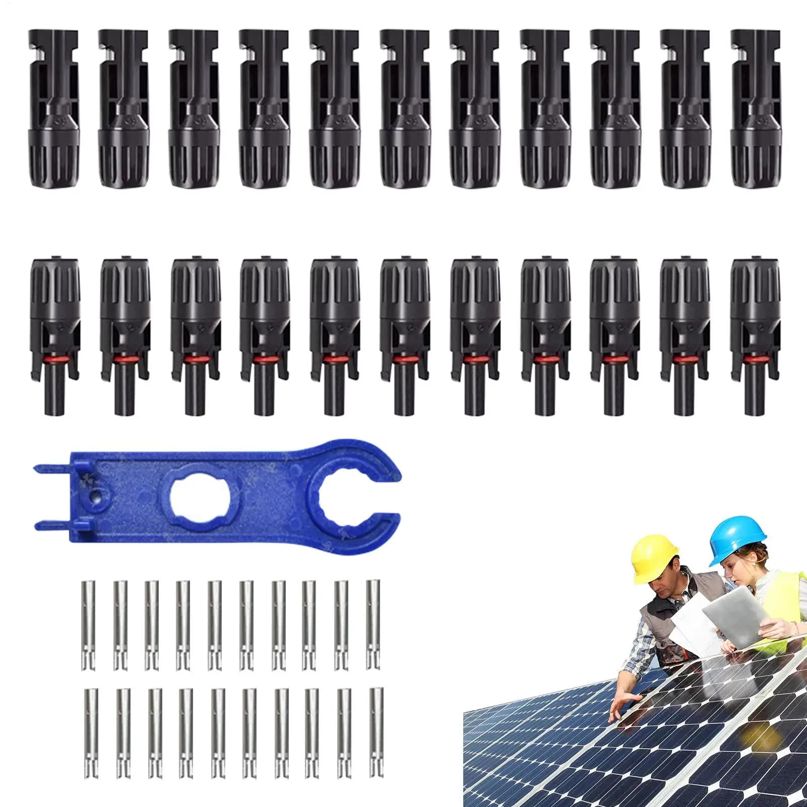 10 paia di connettori solari fotovoltaici MC4 efficienza connettore cavo maschio e femmina impermeabile per cavo solare domestico all'aperto