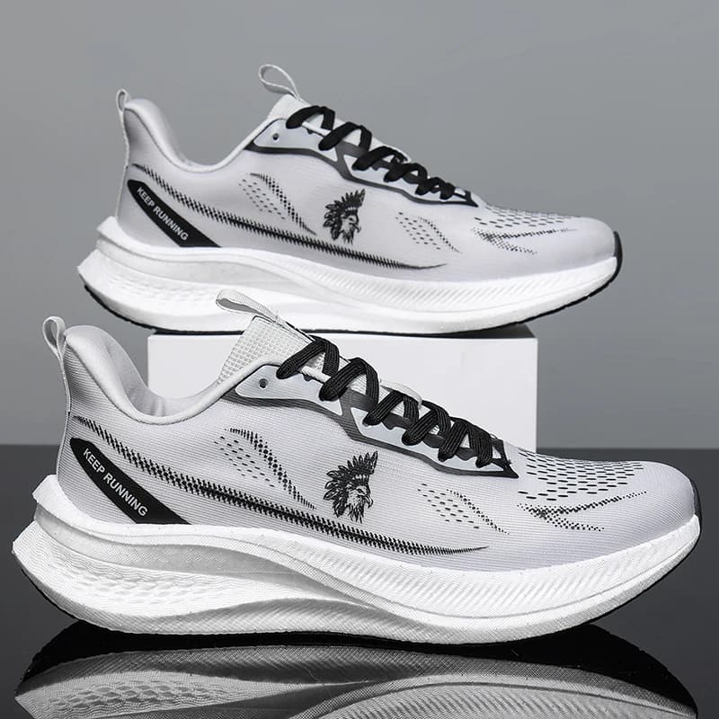 Ultra Light Men Sport Running Shoes Breathable Trail Road Sneakers Shock Absorb Trainers Non-Slip for Jogging Gym Daily Walking
