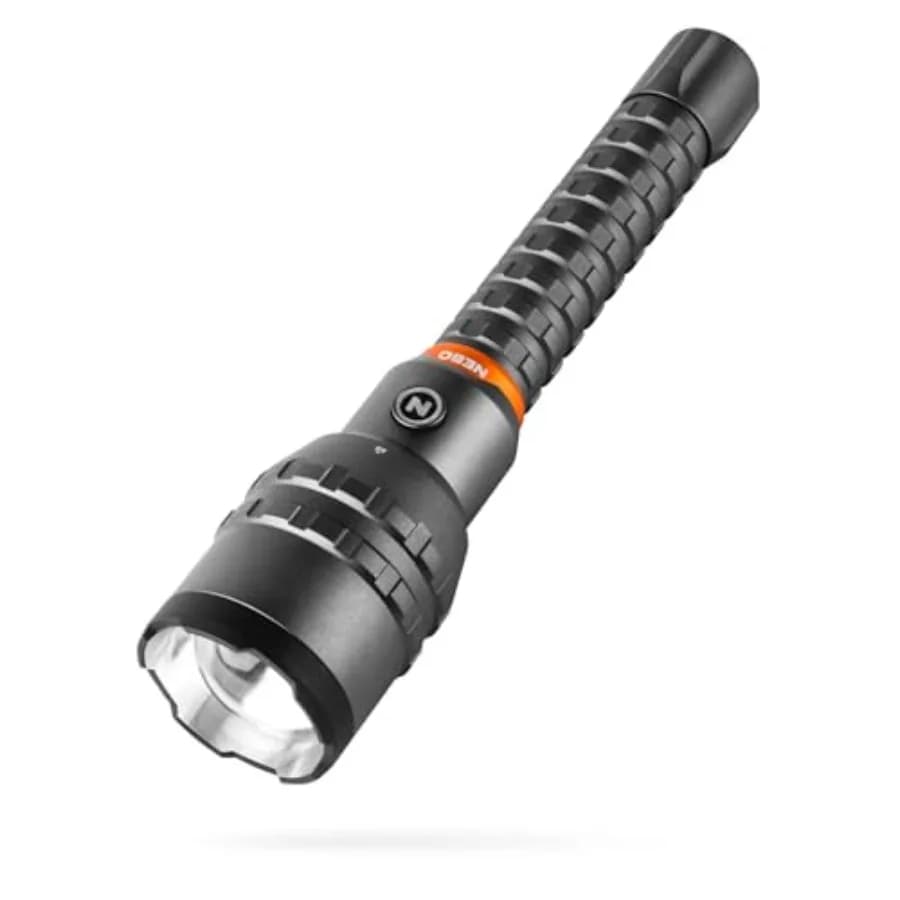 12K Flashlight Portable Charger with 12000 Lumens 5 Light Modes Rechargeable Waterproof Impact Resistant USB Device Power Sourc