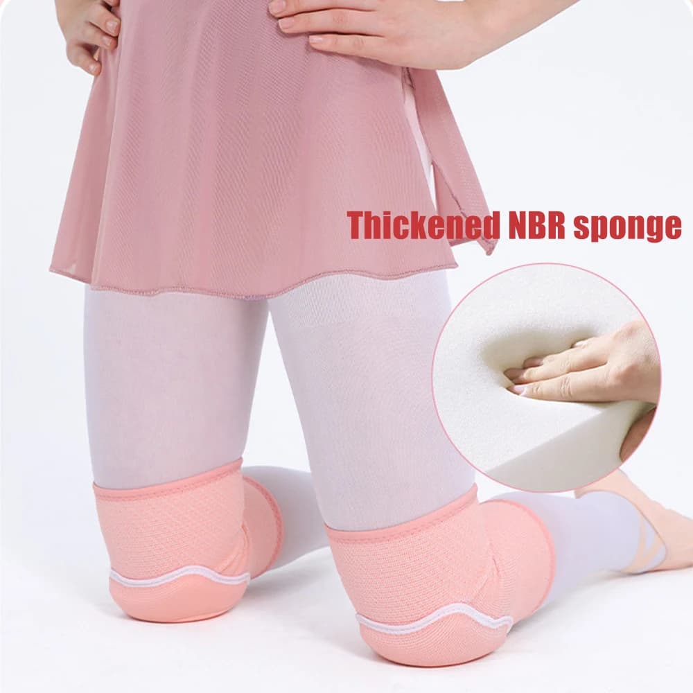 RGGQQ 1 paio di ginocchiere per bambini, ginocchiere in spugna imbottita antiscivolo, supporto per ginocchia elastiche flessibili e traspiranti per sport di calcio e danza