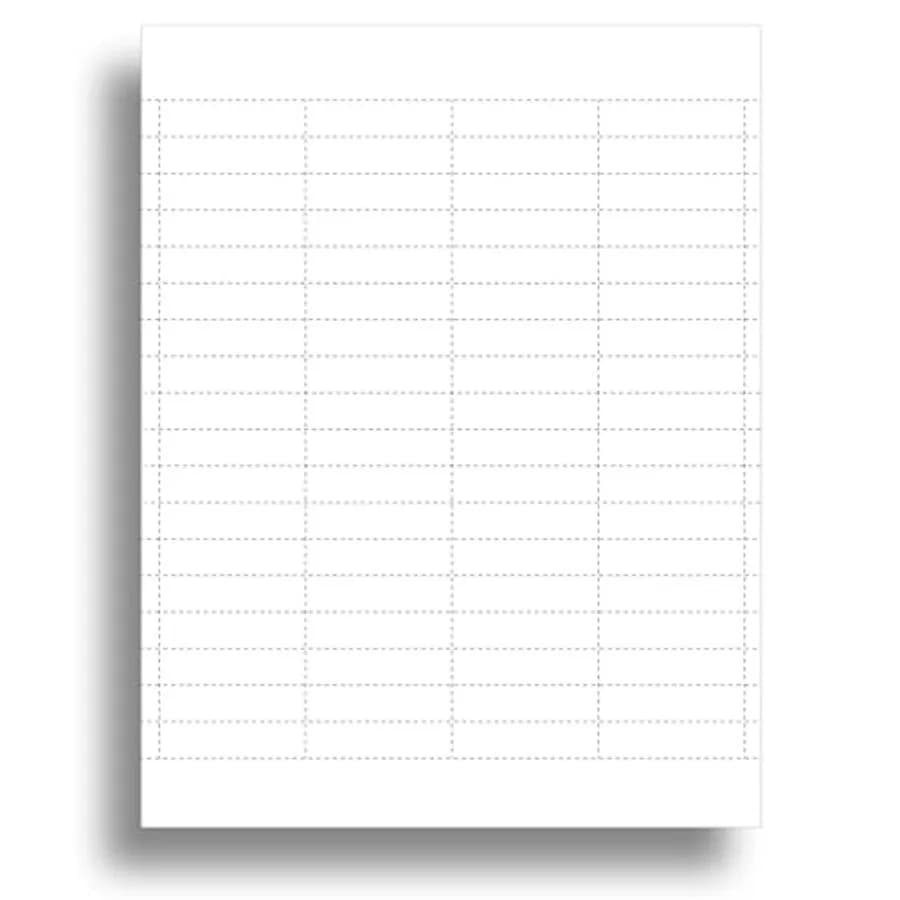1/5 Cut File Folder Tab Inserts - Hanging File Folder Printable Tabs for Inkjet and Laser Printers - 72 per sheet - 10 Sheets/