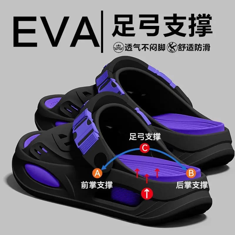 Arch support slippers for men, 2026 new summer wear, wear-resistant EVA anti-skid and odor proof driving thick soled sandals