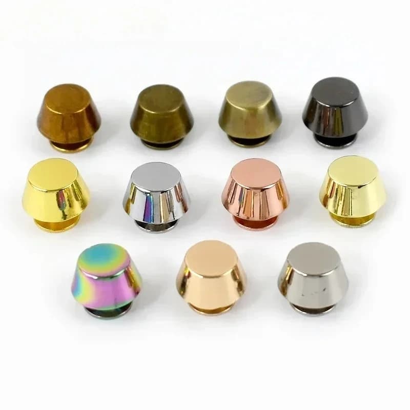 2/5/100 Pezzi Viti e Rivetti da 11mm, Fibbie Metalliche per Piedini di Borse, Borchie, Punte in Pelle, Protezione per Fondo Zaino