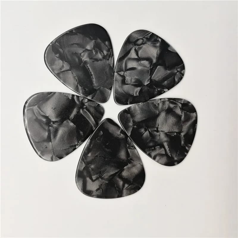 100PCS 1.2mm 1.5mm Without Logo Marble Color Celluloid Guitar Pick Blank Plastic Pearloid Color Plectrum Nails Medium Reede