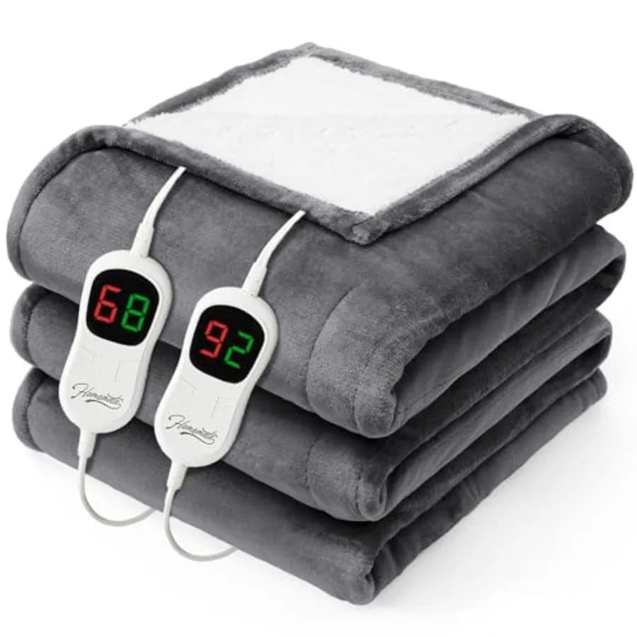 Coperta Elettrica Riscaldata Misura Queen - 213x229 cm, Coperta Termica con 10 Livelli di Riscaldamento, Spegnimento Automatico Dopo 8 Ore, Riscaldamento Rapido