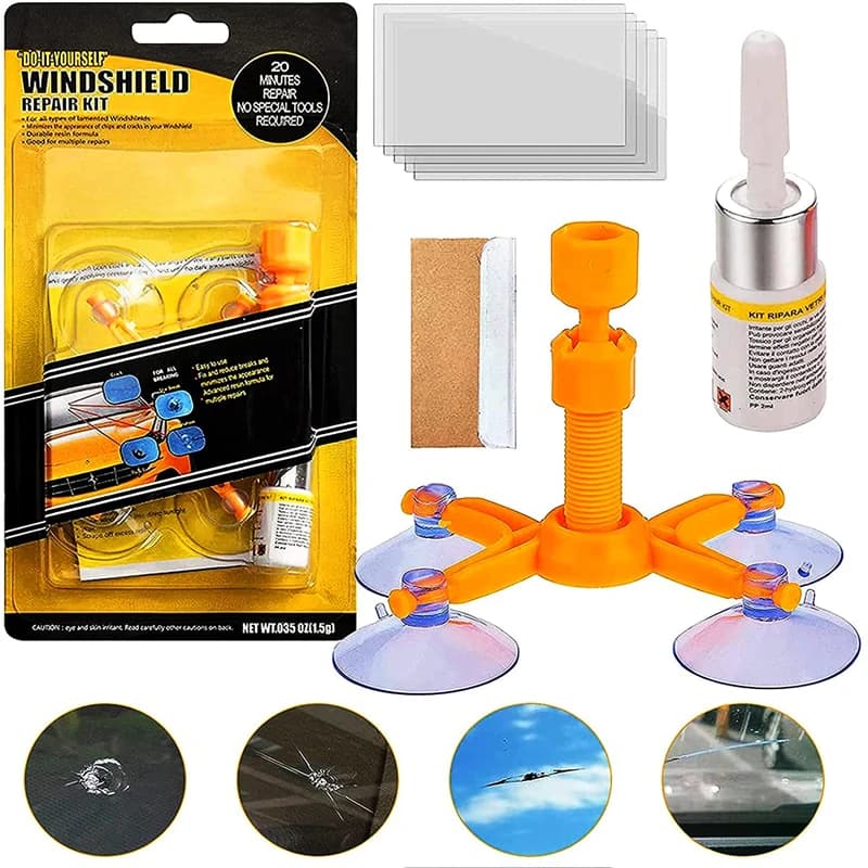 Kit di riparazione del parabrezza Quick Fix Car Vetro incrinato Parabrezza Sigillante in resina Lucidatura dello schermo della finestra automatica fai-da-te