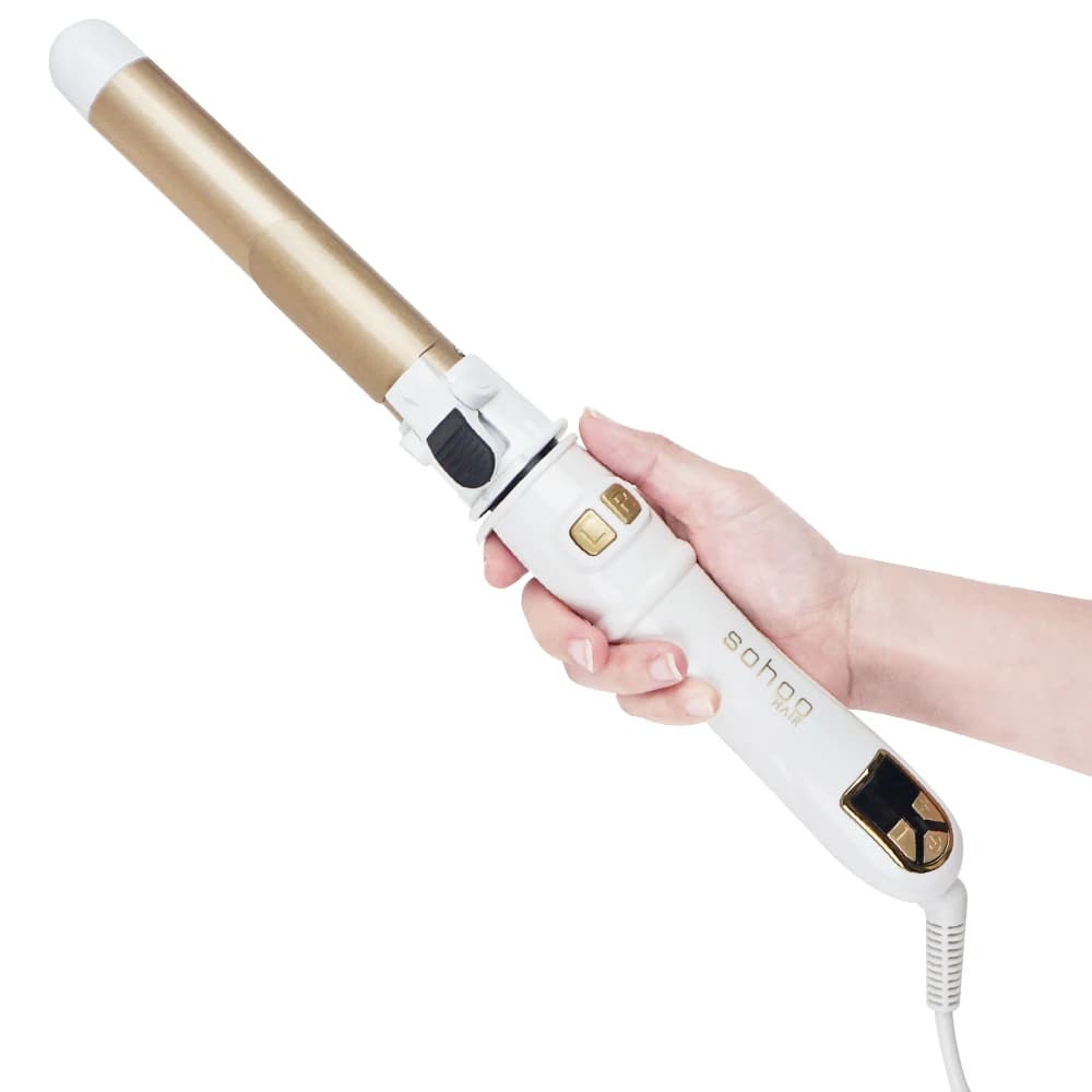 28MM New LCD Automatic Haircuts Bigodino Rotating Iron Hair Clips Professional Heating Hair Stick Portable Air Spin Curl for Hair Type