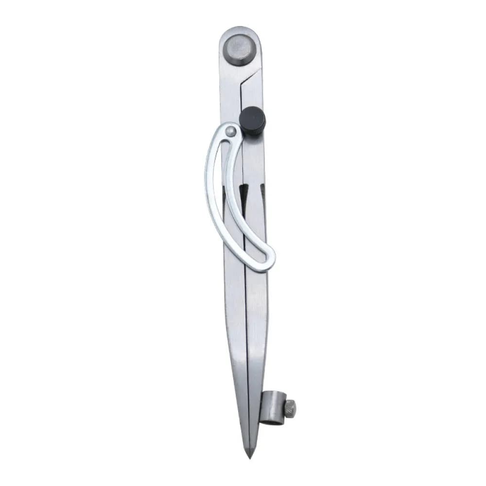 Durable Carbon Steel Wing Divider Scriber Sewing Compass Gauge Tool Leather Craft Marking Layout Pencil Holder Design Tool