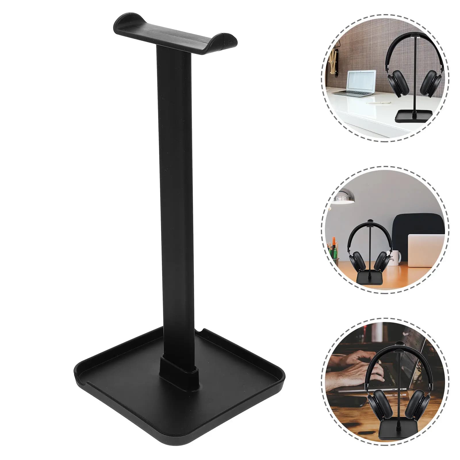 Supporto per cuffie da tavolo, spesso e robusto, facile da installare, staccabile, per cuffie da gaming e per il soggiorno