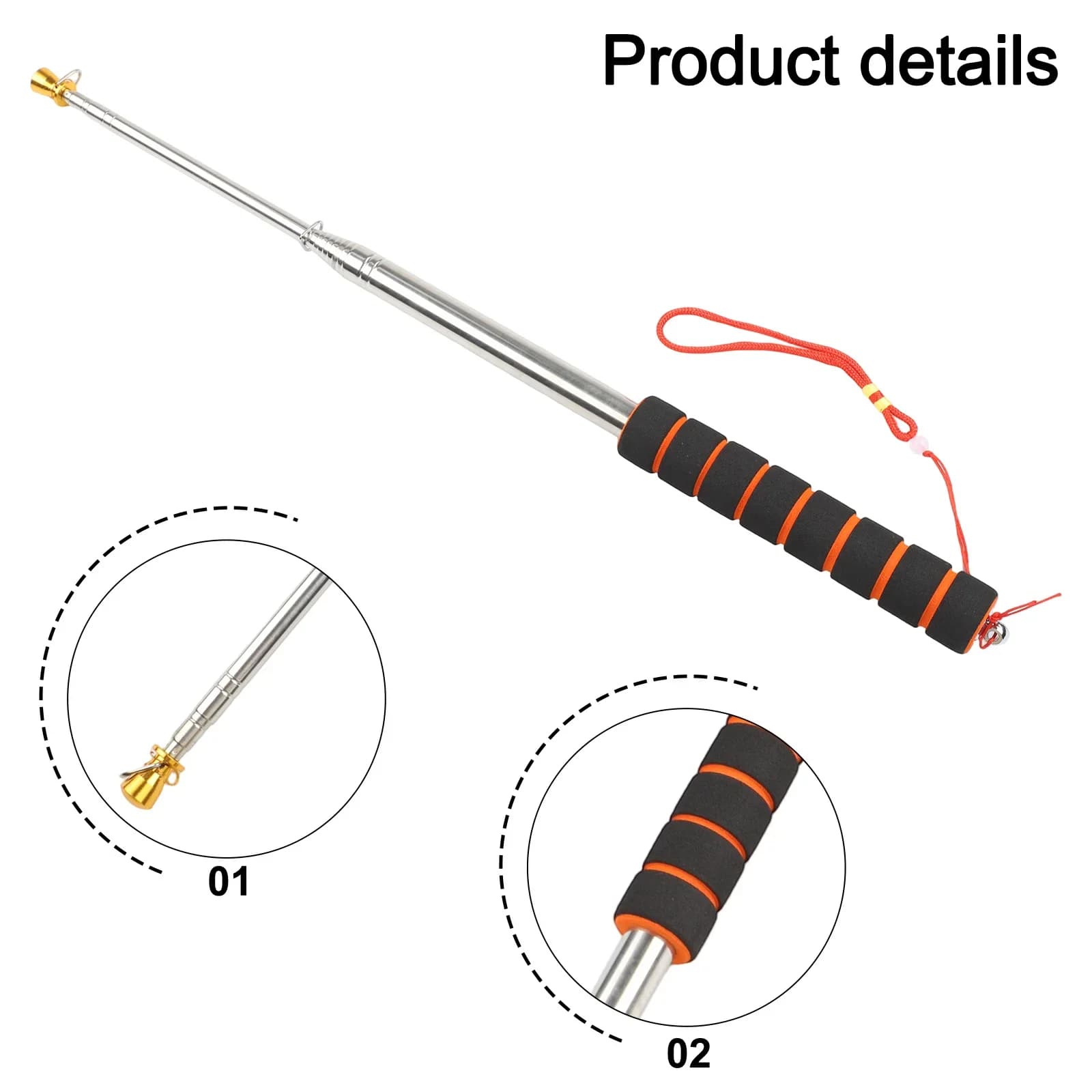 Asta portabandiera portatile telescopica da 3 metri pieghevole per riporre clip sicure leggere e compatte Parate di design telescopico