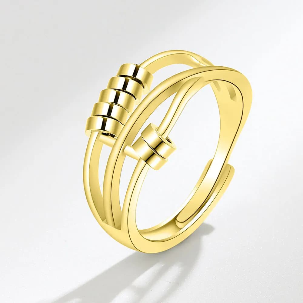 Anelli Girevoli in Metallo Antistress per Donne, Accessori per Dita Rilassanti e Antiansia
