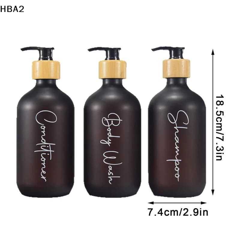 【H】Set dispenser di sapone in plastica, flacone per lozione da appoggio, flacone vuoto ricaricabile per bagno, per shampoo, bagnoschiuma, balsamo per capelli