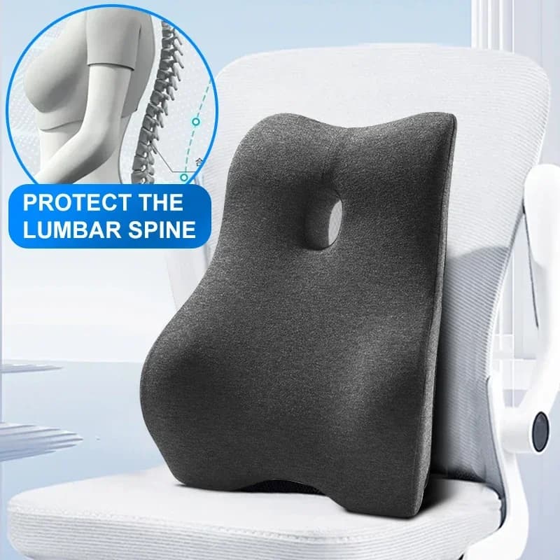 Cuscino per la vita da ufficio Supporto lombare ergonomico memory foam Cuscino per la vita curvo 4D Poggia la vita per auto Cuscino per la vita da ufficio ergonomico lombare