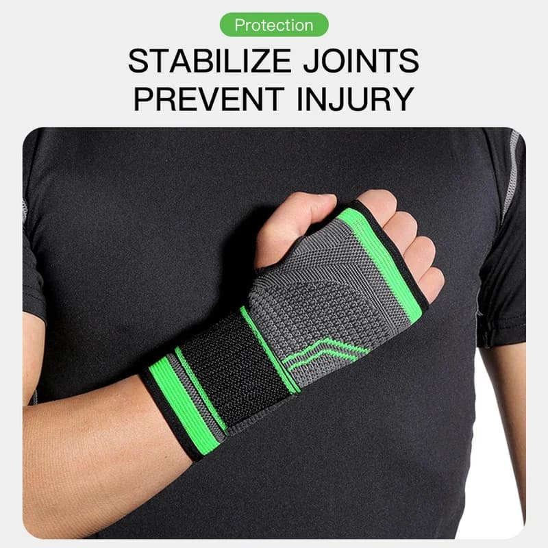 1 Pezzo Protezione Ginocchio in Nylon con Supporto Polso e Caviglia, Gomitiere e Protezioni Mani per Sollevamento Pesi e Basket, Fascia Ginocchio