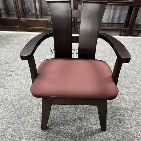 ZK new seat cushion with soft bag with Chinese solid wood backrest, office dining chair, toilet chair