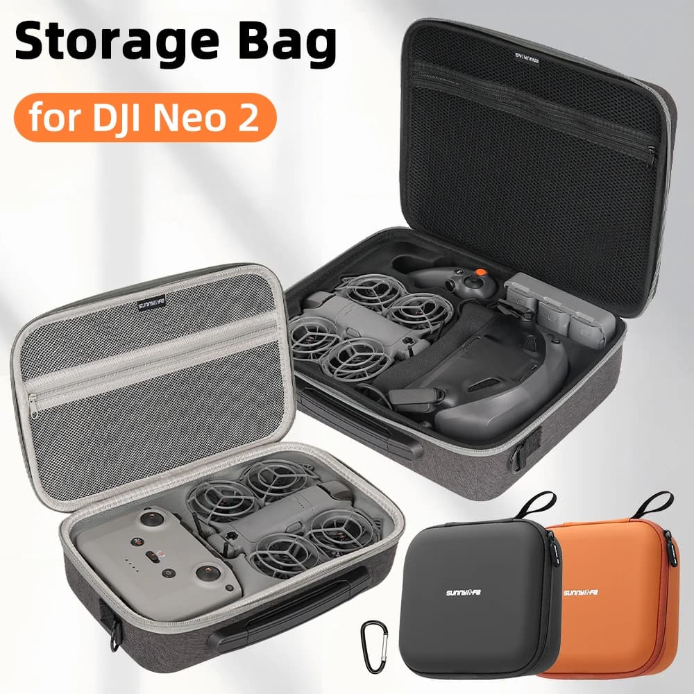 Portable transport case for DJI Neo 2, PU hard travel case for drone Anti- impact protection accessories Neo2