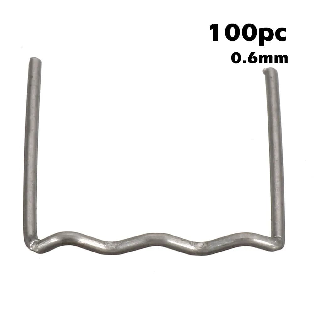100 pz S Onda Graffette per Paraurti Auto Carrozzeria Cucitrice In Plastica Kit di Riparazione 0.6/0.8mm Pre-tagliato Onda Graffette Strumenti di Riparazione di Saldatura