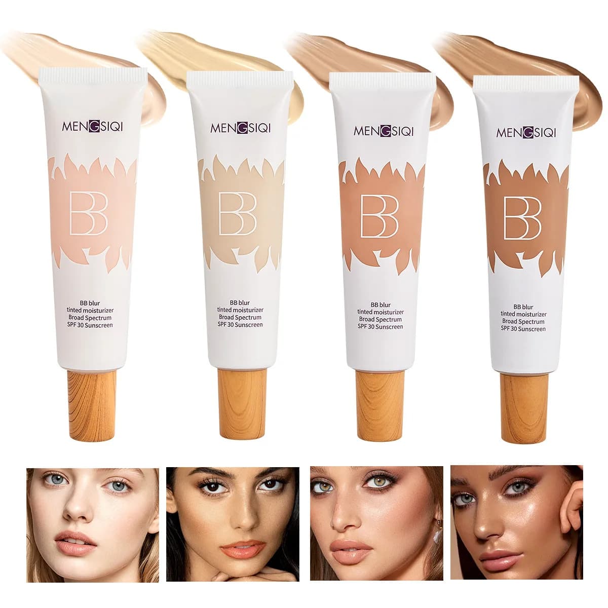 SPF30 BB Cream Foundation, Oil-Control Long-Lasting Base, Evens Skin Tone, Conceals Imperfections, Natural Summer Makeup