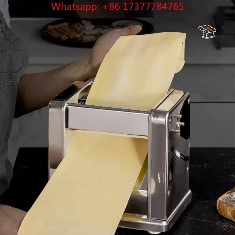 Macchina Elettrica per Pasta in Acciaio Inox, Pressa per Noodle Commerciale, Macchina per Ravioli