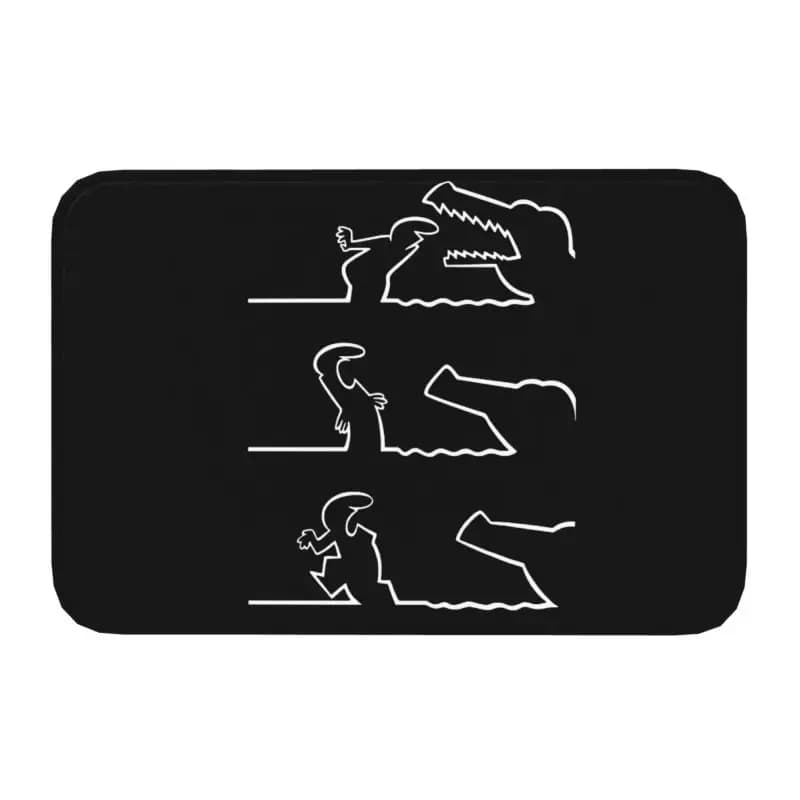 Tappetino per porta personalizzato divertente La Linea Art tappetino antiscivolo Ani mat ion Comedy Kitchen Bath Garden tappeto tappeto 40*60cm