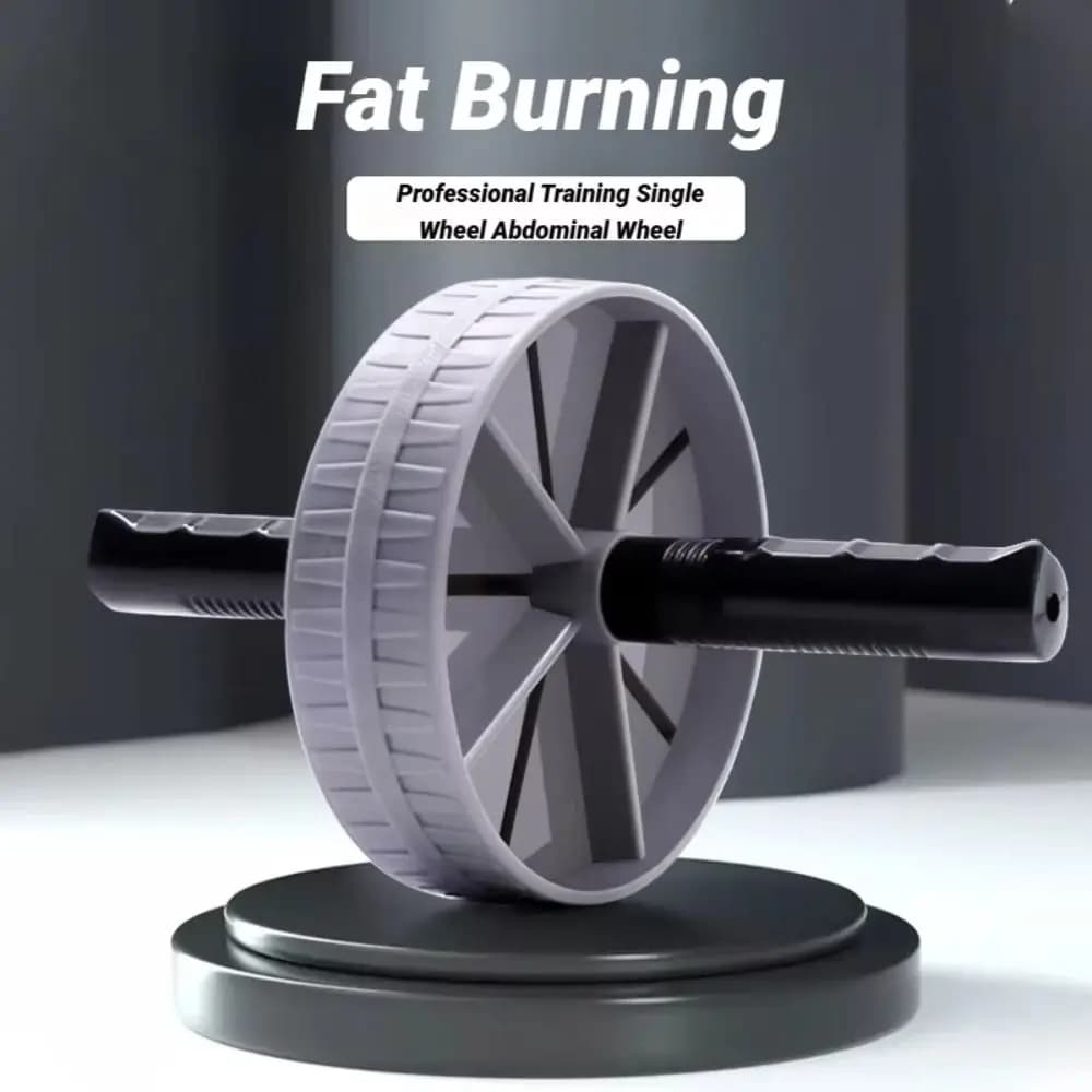Strong Load Bearing Abdominal Workout Roller Single Wheel No Noise AB Roller Non-slip Thicken Abdominal Exercise Wheel