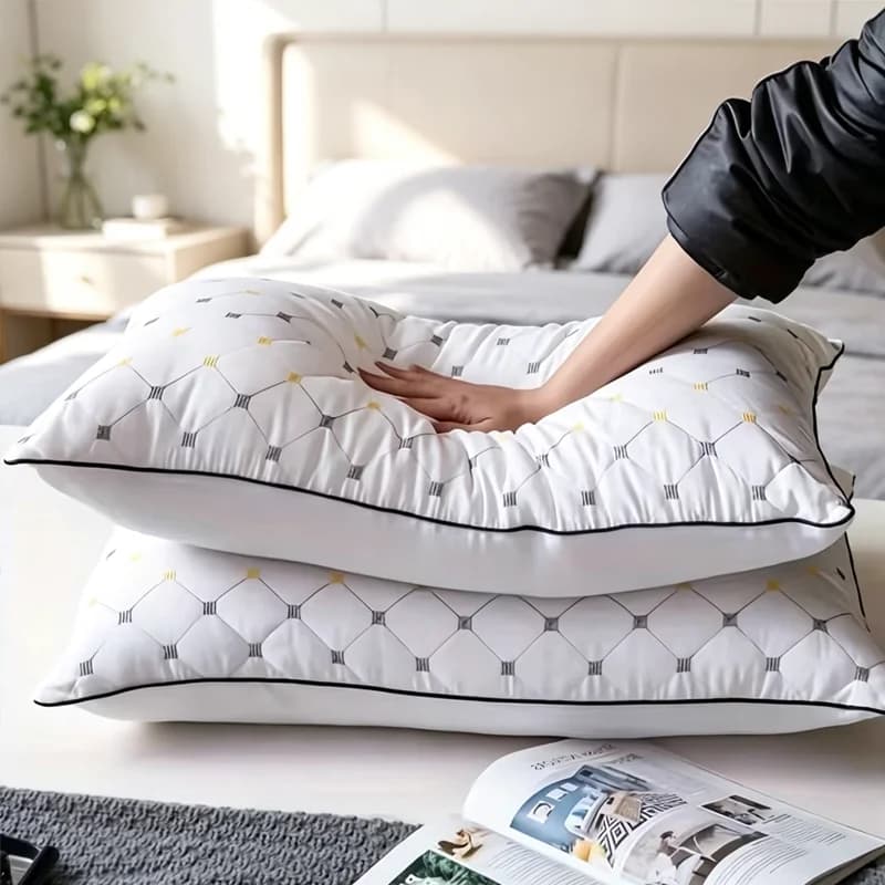 Super Smooth Velvet Cotton Pillow Insert Cozy Support Single Size Pillow For Family Bedroom Student Dorm Trendy Rest Pillow