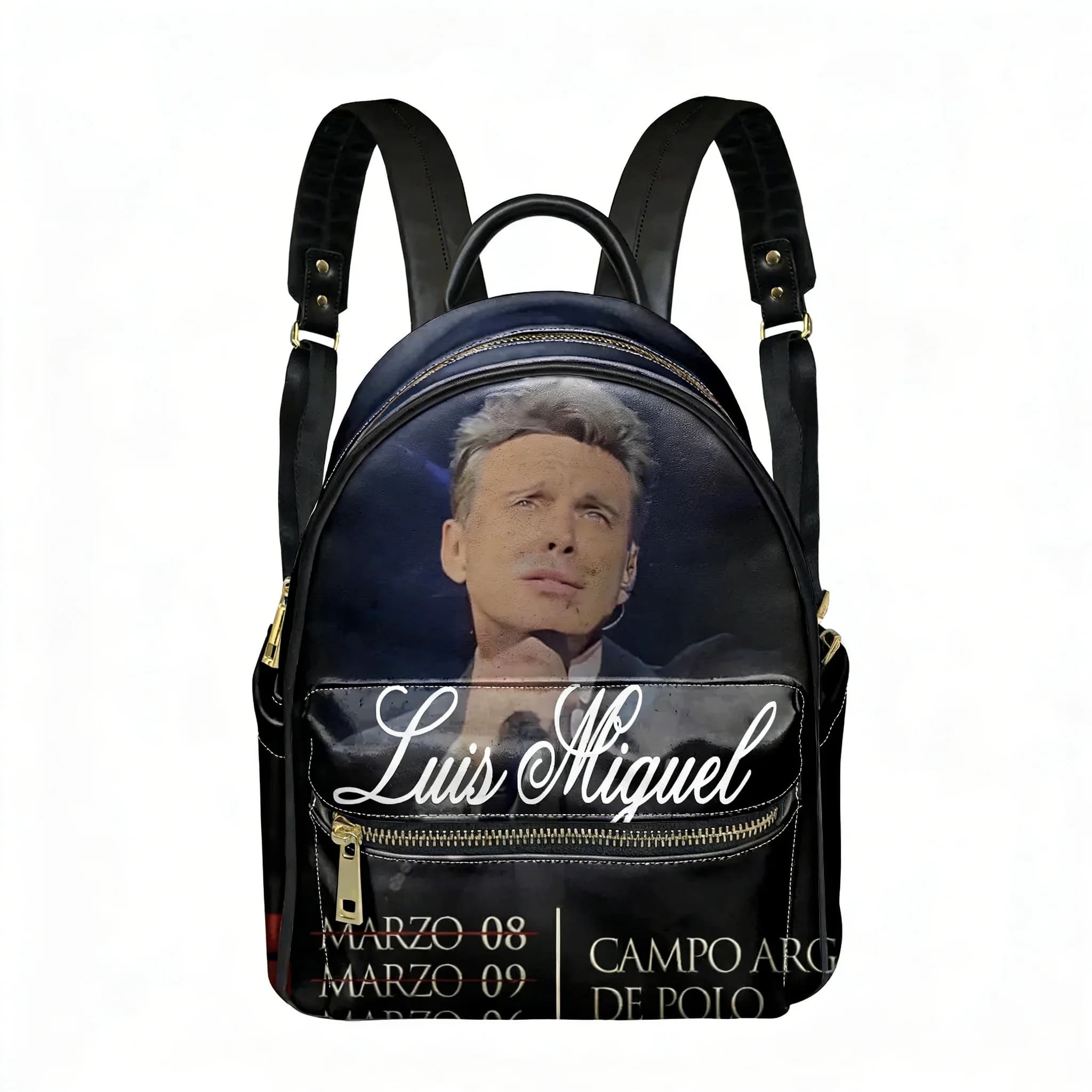 Luis Miguel Mexico Singer Backpack Borsa a tracolla doppia personalizzata da donna e da uomo, borsa da viaggio d'affari, zaino, regalo, daypack