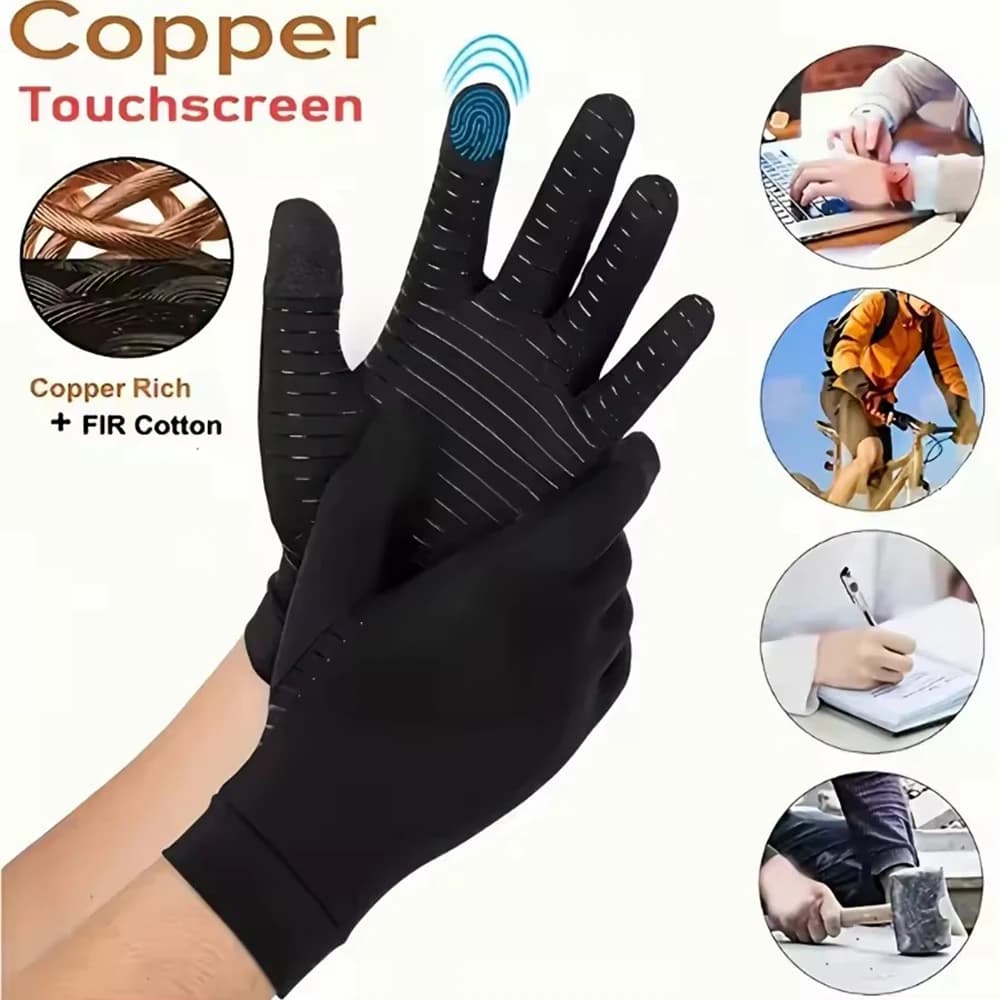 Copper ion fiber arthritis lenitive gloves for unisex anti-slip outdoor cycling gloves Wrist protection Rehabilitation