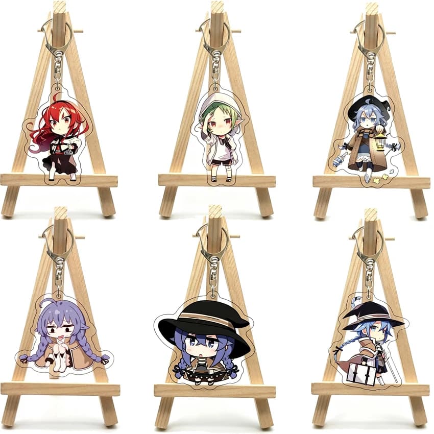 55MM Anime Mushoku Tensei: Jobless Reincarnation ‌‌Figure‌ Sylphiette Eris Greyrat Roxy Migurdia Acrylic Keychain Cute Gifts