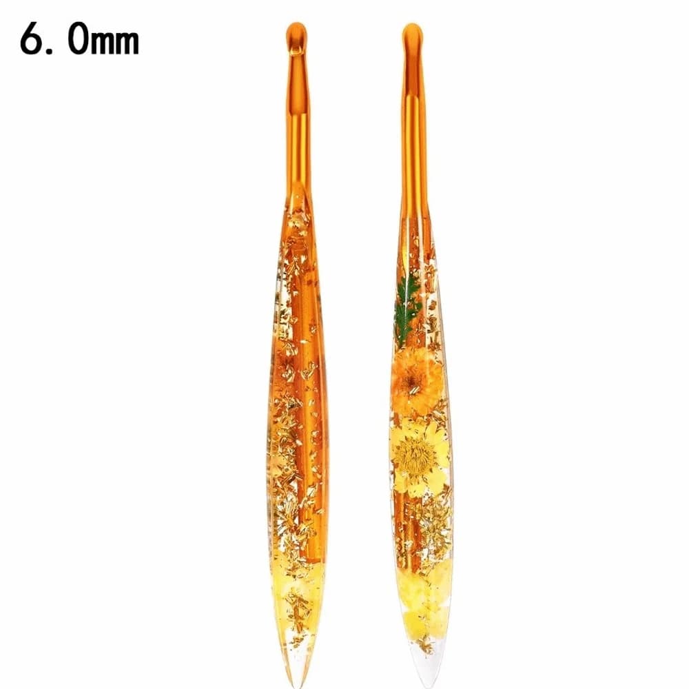 Uncinetti in resina floreale antiscivolo 2.0-6.0mm, strumenti per maglieria, ago per tessitura, per lavorare a maglia e realizzare maglioni