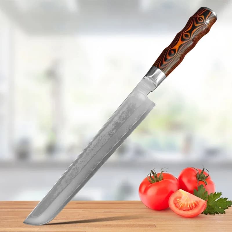 Meat knife to slice the chef from 8 inch Kitchen knives with sharp steel blade of Damascus Wooden handle Meat cutter Chef's kitchen knife
