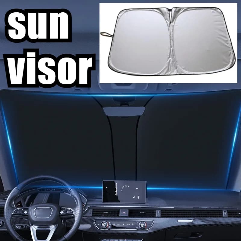 Car Front Windshield Sun Shade Foldable Reflective UV Protection Sun Visor Heat Insulation Car Window Parasol Anti-Sun Protector