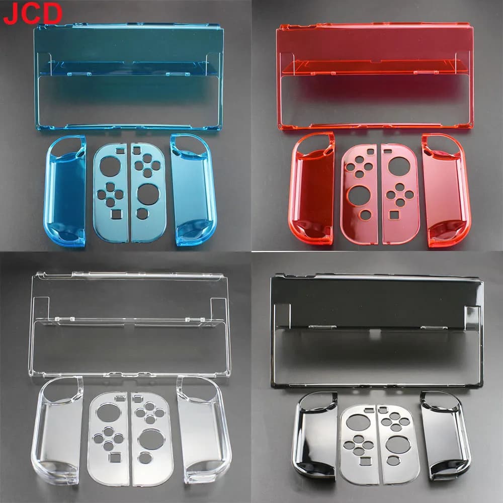 JCD Per Switch NS Protezione controller OLED Custodia in cristallo trasparente Custodia protettiva per console per videogiochi Accessori per giochi