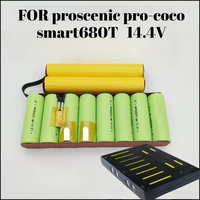 Batteria agli ioni di litio a lunga durata da 14,4 V 2800 mAh per parte di ricambio ad alte prestazioni per aspirapolvere robot Proscenic Coco Smart 680T