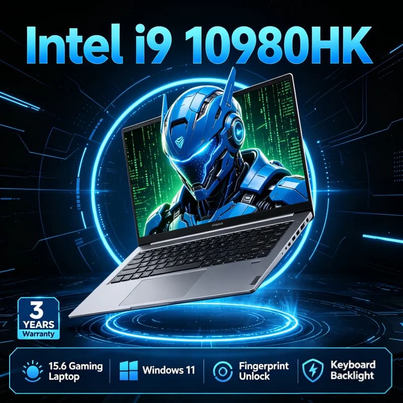 Nuovo Laptop Ultra Sottile 15.6" 2026 con Intel Core i9-10980HK, 32GB RAM, 2TB SSD, 1080P FHD, Windows 11 - Notebook Portatile ad Alte Prestazioni