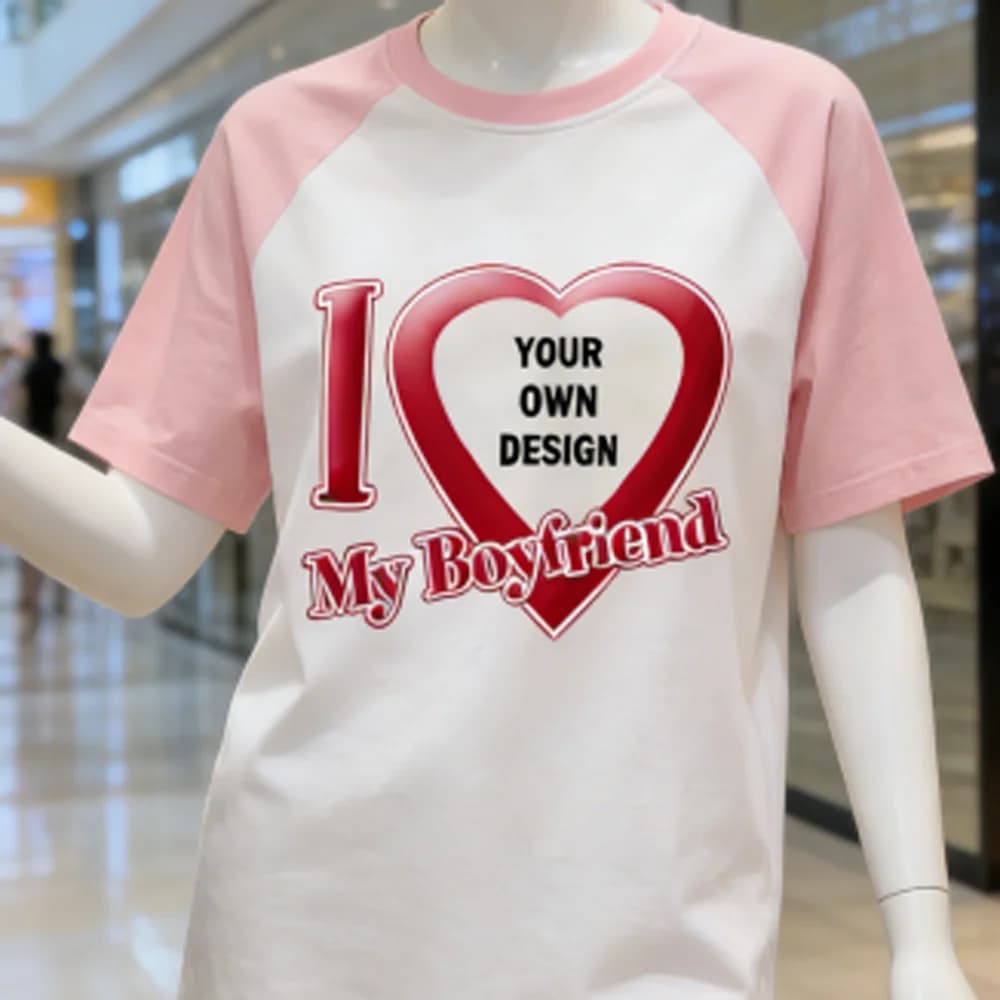 Maglietta 'I Love My Boyfriend' Gotica Punk da Donna, Grafica Anni 2000, Cultura Pop, Colorata, Kawaii, Hip Hop, Traspirante