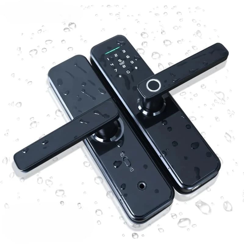 X5 Tuya Zigbee Serratura Elettronica Digitale Impermeabile, Serratura Biometrica con Impronta Digitale, Direzione Sostituibile, Serratura Intelligente